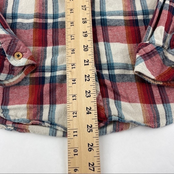 Rustic Outfitter Button Up Shirt Mens Small Red Plaid Long Sleeve - Picture 6 of 8